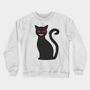 Creepy Smile Demon Cat Crewneck Sweatshirt